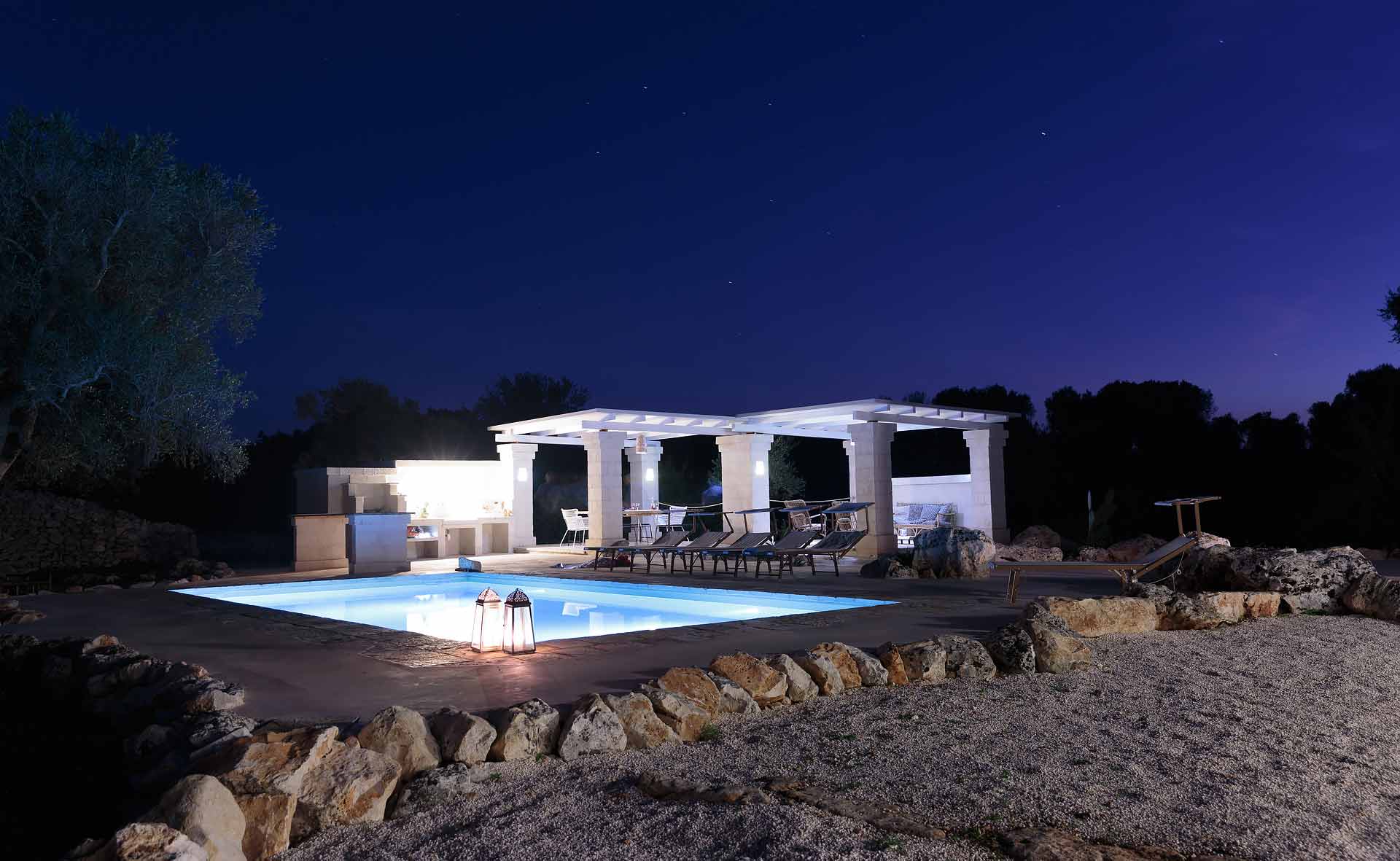 The pool of our villa for rent in Ostuni, Puglia